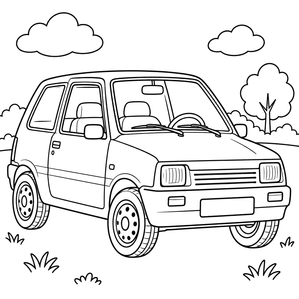 VAZ-1111 Oka (1987–2008) Coloring Page