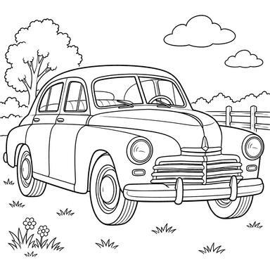 GAZ-M20 Pobeda 1946–1958 am Weidezaun