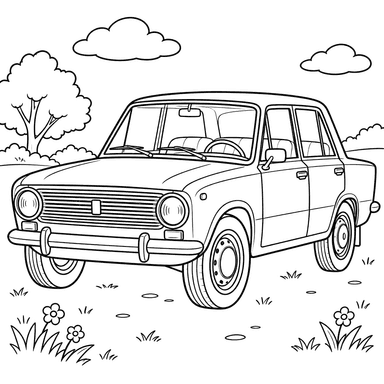 VAZ-2101 «Жигули» (1970–1988) Ausmalbild