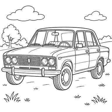 VAZ-2103 Zhiguli (1972–1984) Ausmalbild