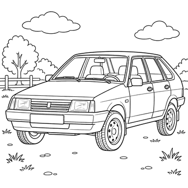 VAZ-2109 Sputnik (1987–2004) Ausmalbild