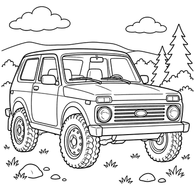 VAZ-2121 Niva ab 1977 – Ausmalbild
