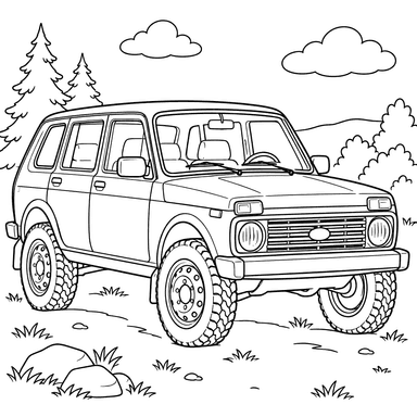 VAZ-2131 Niva 5-Türer seit 1993 – Ausmalbild