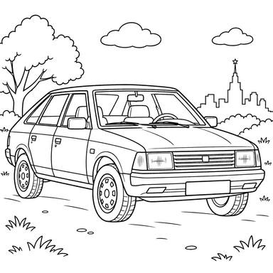 Moskwitsch 2141 (1986–1998) Auto-Ausmalbild