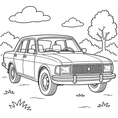 GAZ-3102 Wolga (1982–2008) Ausmalbild