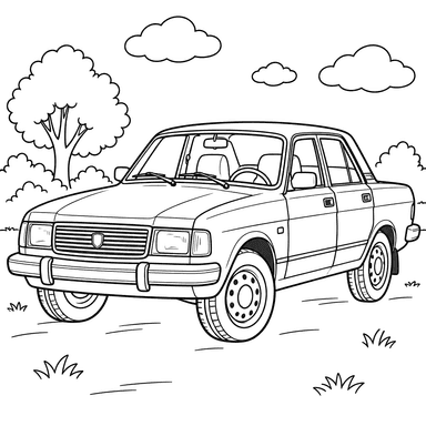 GAZ-31029 Volga (1992–1996) Ausmalbild