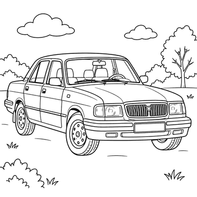 GAZ-3110 Wolga 1996–2008 Ausmalbild