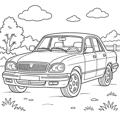 GAZ-31105 Wolga (2003–2008) Ausmalbild