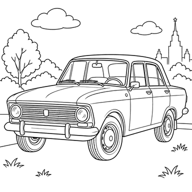 Moskvich-412 (1967–1976) Ausmalbild
