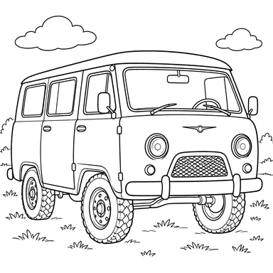 UAZ-450 (1958–1965) Ausmalbild