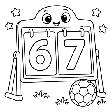 Cyfry 6 i 7 na tablicy wyników