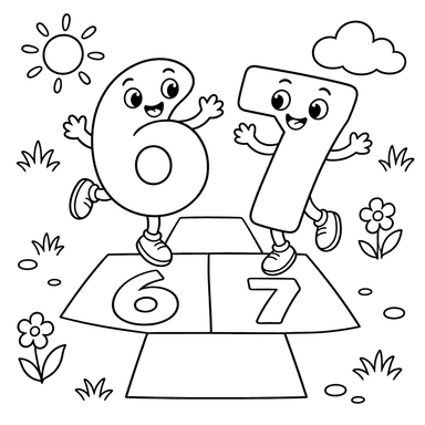Цифры 6 и 7 на игровом поле
