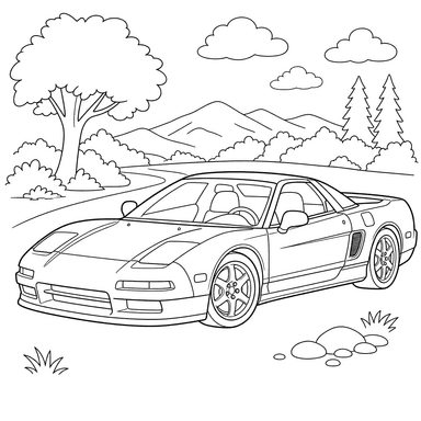 Acura NSX Ausmalbild