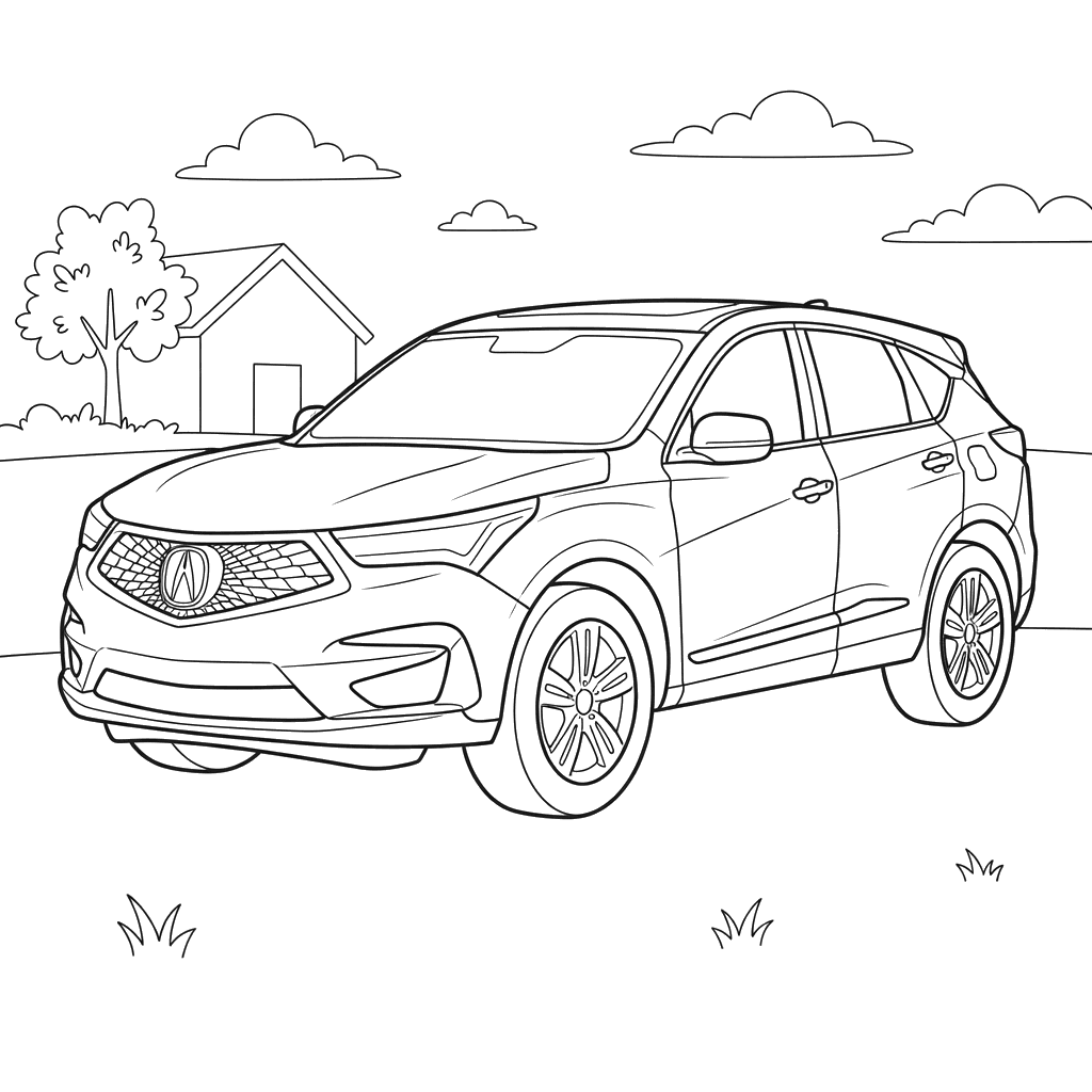 Dibujo para Colorear Acura RDX SUV