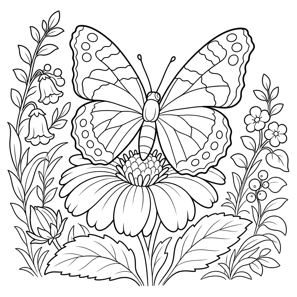 Admiral Butterfly at a Forest Flower