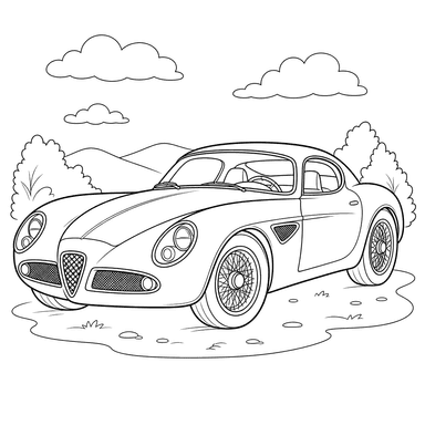Coloriage Alfa Romeo 8C