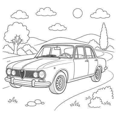 Coloriage Alfa Romeo Giulia