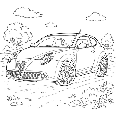 Dibujo para colorear de Alfa Romeo MiTo QV