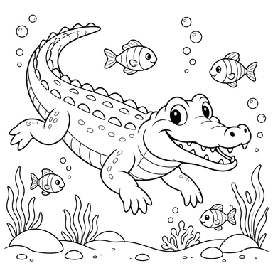 Alligator Underwater