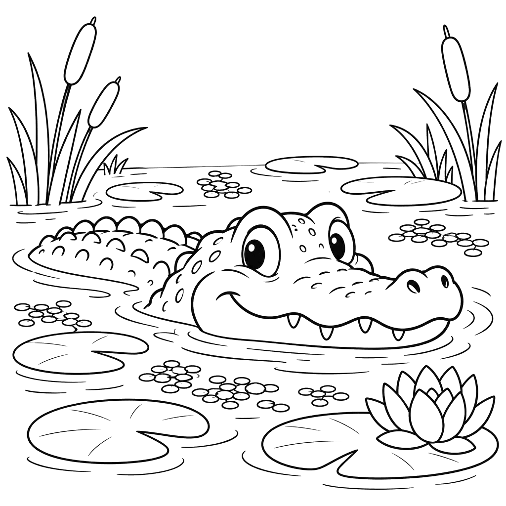 Alligator im Wasser