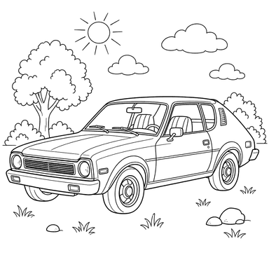 Раскраска Машина AMC Gremlin