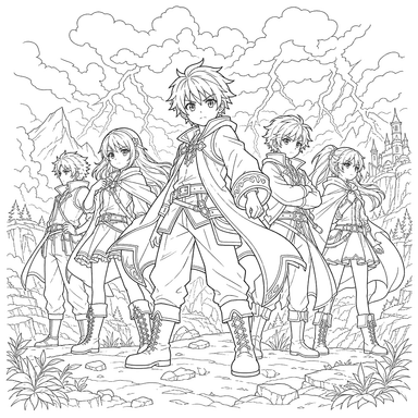 Héros d'anime sous l'orage
