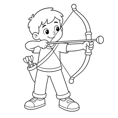 Desenho para colorir: Arqueiro
