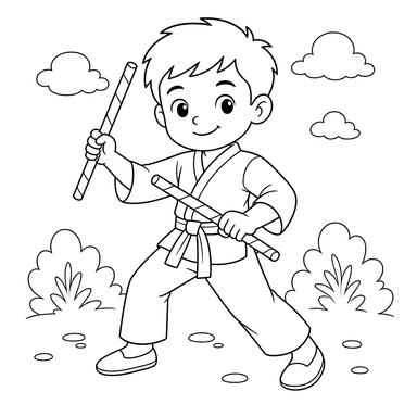 Dibujo para colorear: Arnis