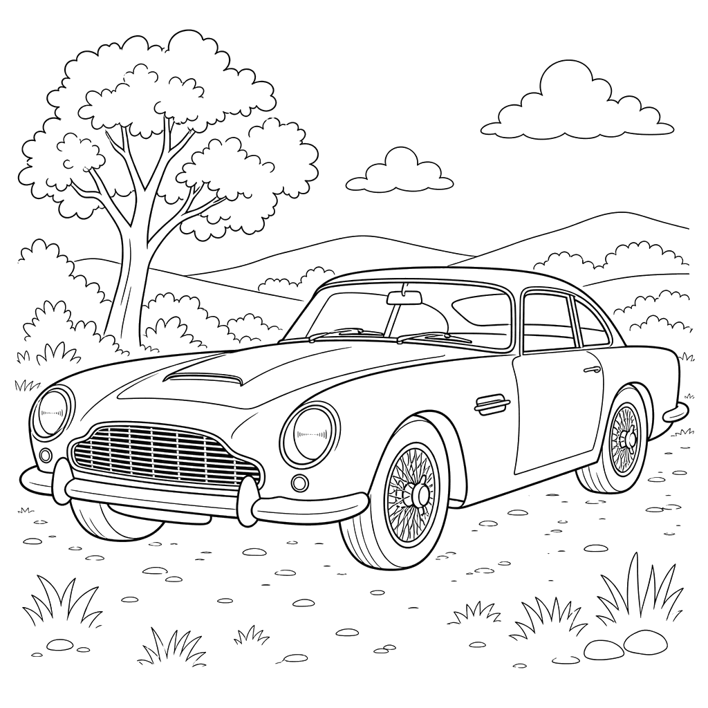 Coloriage Aston Martin DB4