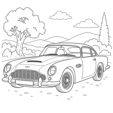 Dibujo para colorear de Aston Martin DB5