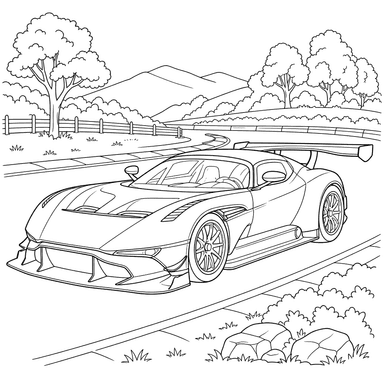 Dibujo para colorear de Aston Martin Vulcan