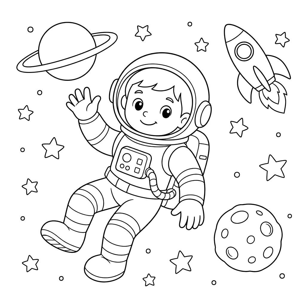 Astronaut im Weltall