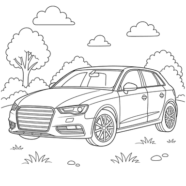 Audi A3 Ausmalbild