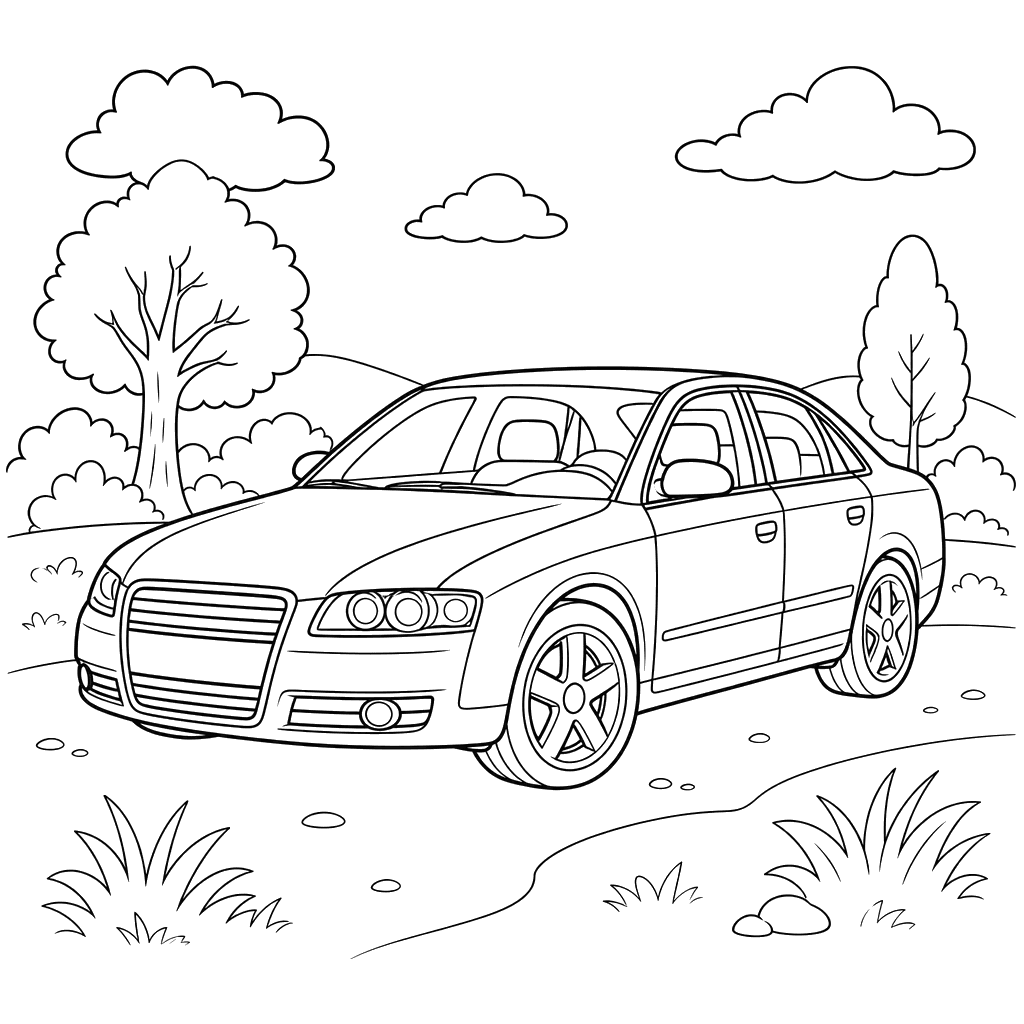Desenho para Colorir Audi A4