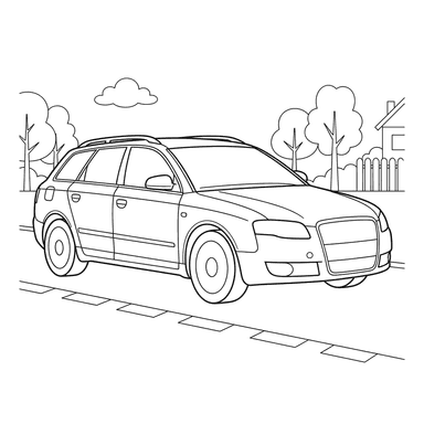 Раскраска Автомобиль Audi A4