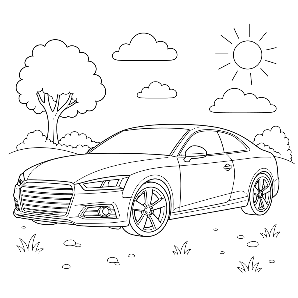 Desenho do Audi A5 para Colorir
