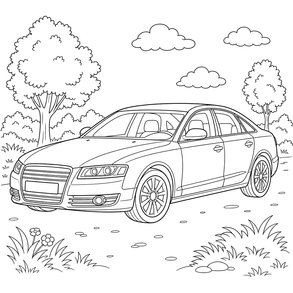 Desenho para Colorir do Audi A6