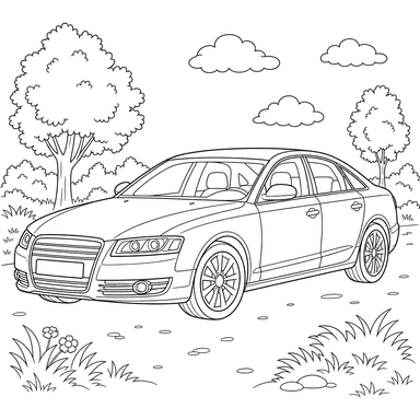 Audi A6 Ausmalbild