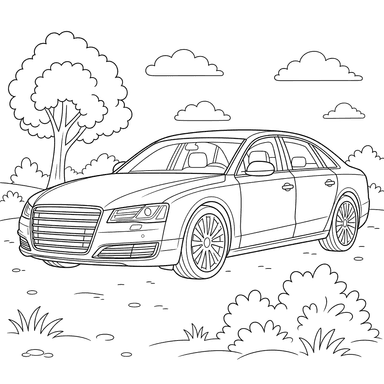Audi A8 Ausmalbild