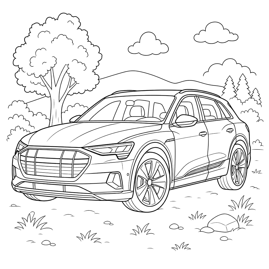Desenho do Audi e-tron para Colorir