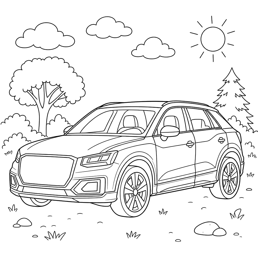 Desenho para colorir do Audi Q2