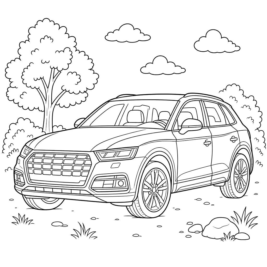 Dibujo de Audi Q5 para colorear