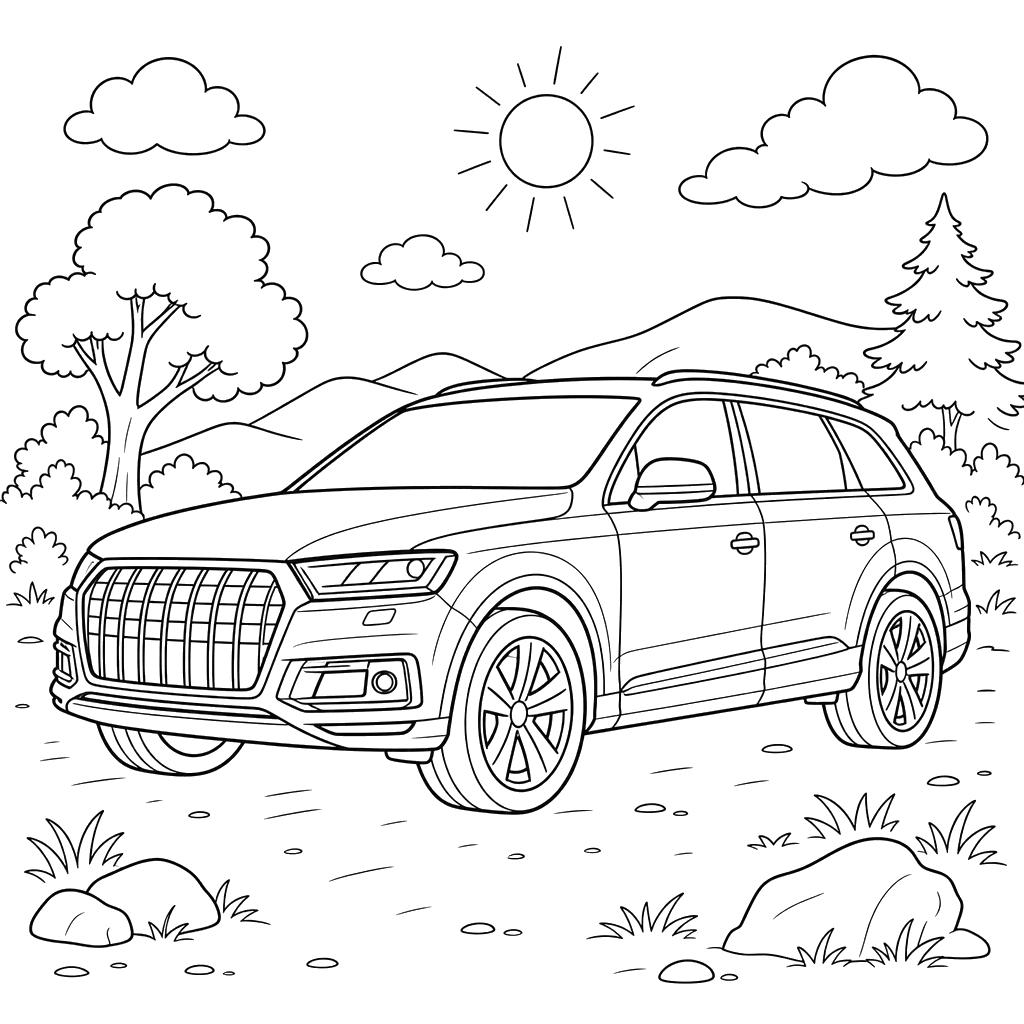 Desenho para colorir de Audi Q7