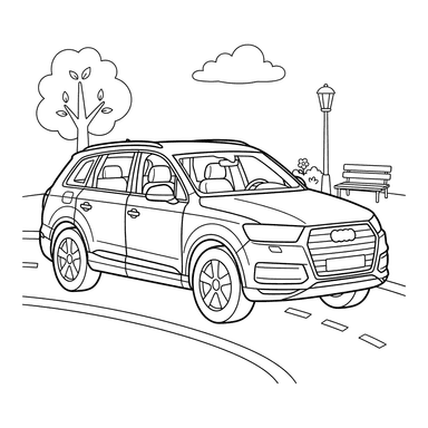 Coloriage Audi Q7 pour enfants