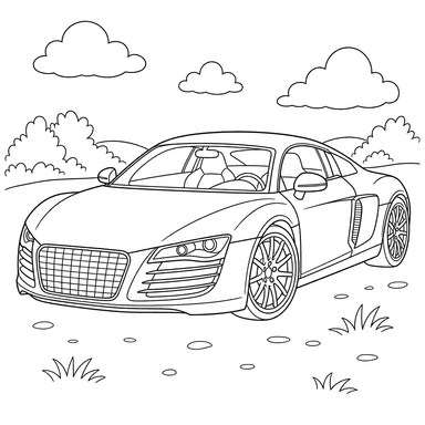 Audi R8 Ausmalbild
