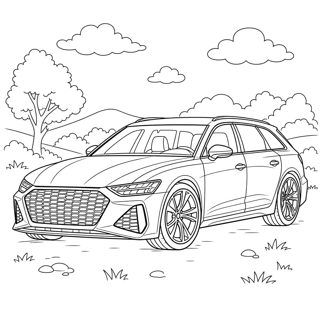 Desenho para colorir de Audi RS6