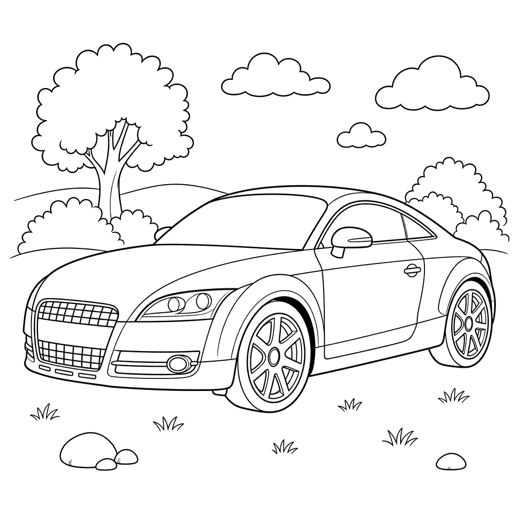 Desenho de Audi TT para colorir