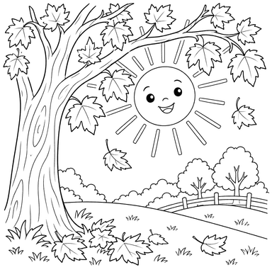 Sol de outono entre os galhos