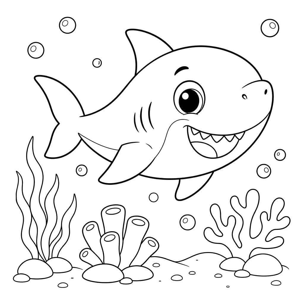 Coloriage Bébé Requin