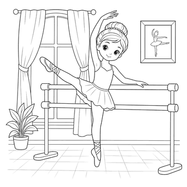 Ballerina Warming Up at the Barre